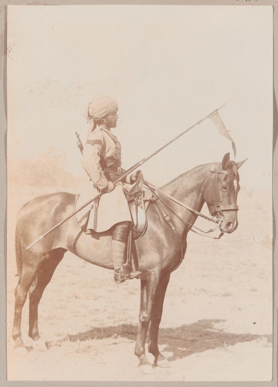 Lance Daffadar Sultan Khan, Indian Cavalry, boreordre, Delhi av Unknown photographer