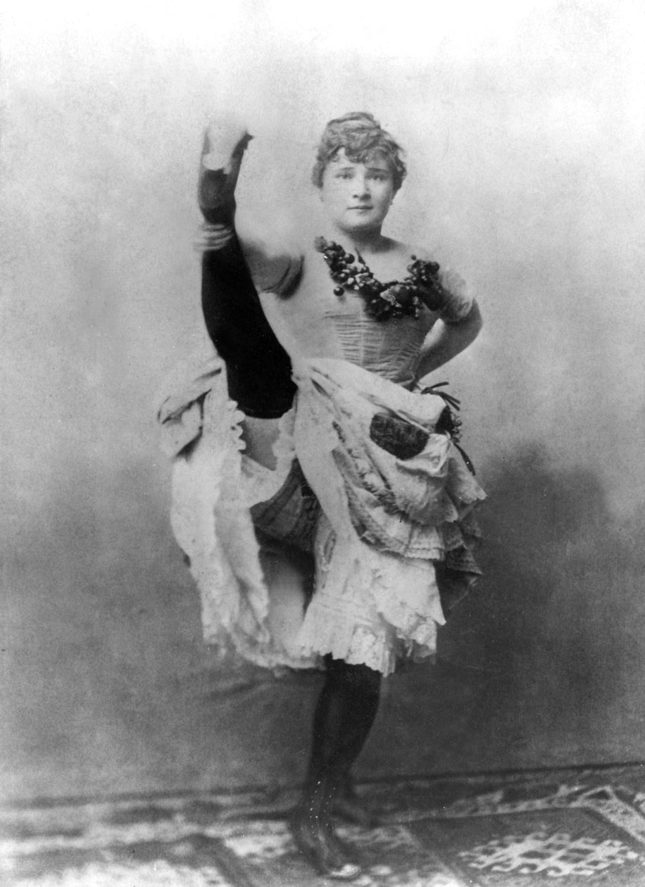 Louise Weber (1870-1929) aka La Goulue, fransk danser av franske Cancan ved Folies Bergeres i Paris og modell av ToulouseLautrec av Unknown photographer