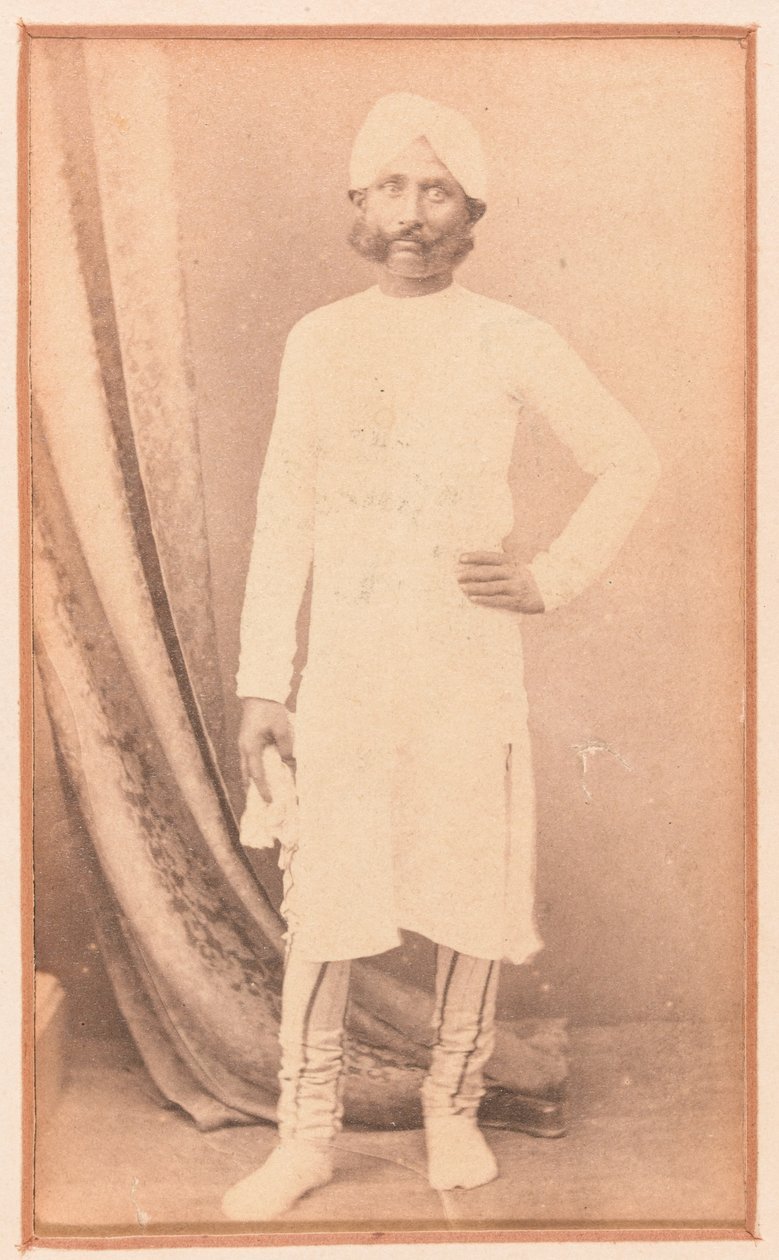 Misr Kanouji Lal, inderen som hjalp Thomas Kavanaghs unnvikelse ved beleiringen av Lucknow, 1857 ca. av Unknown photographer