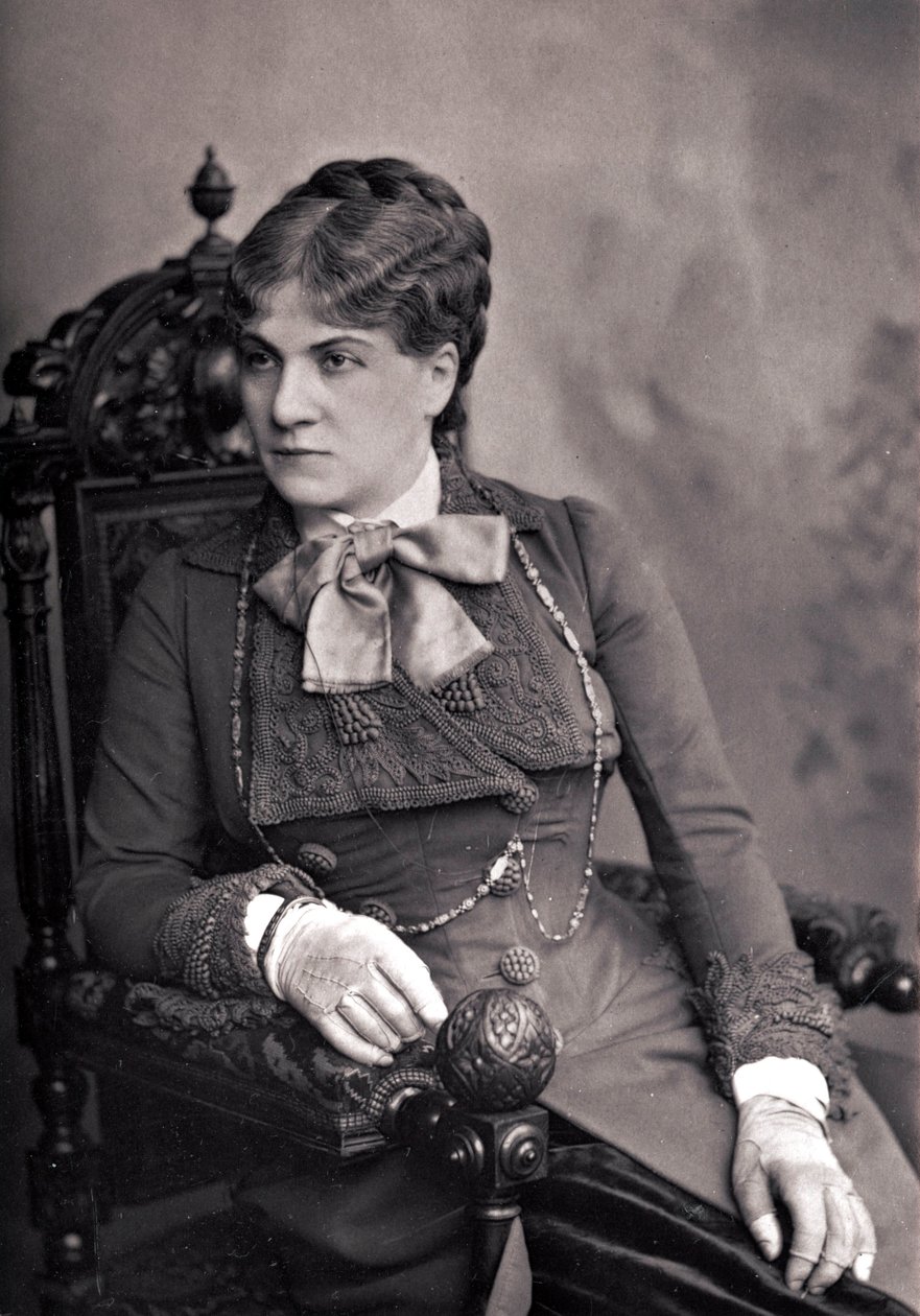 Mme Alix-Marie PASCA (1836-1906) - Portrett av Alix Pasca (1835-1914), fransk komiker. Fotografering sent på 1800-tallet. av Unknown photographer