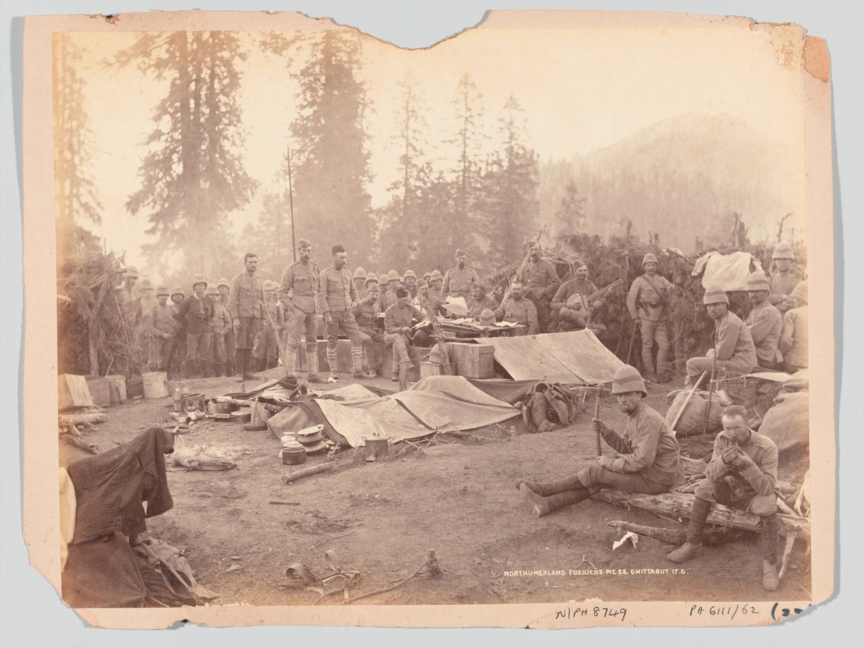 Northumberland Fusiliers rot under Black Mountain-ekspedisjonen, 1888 av Unknown