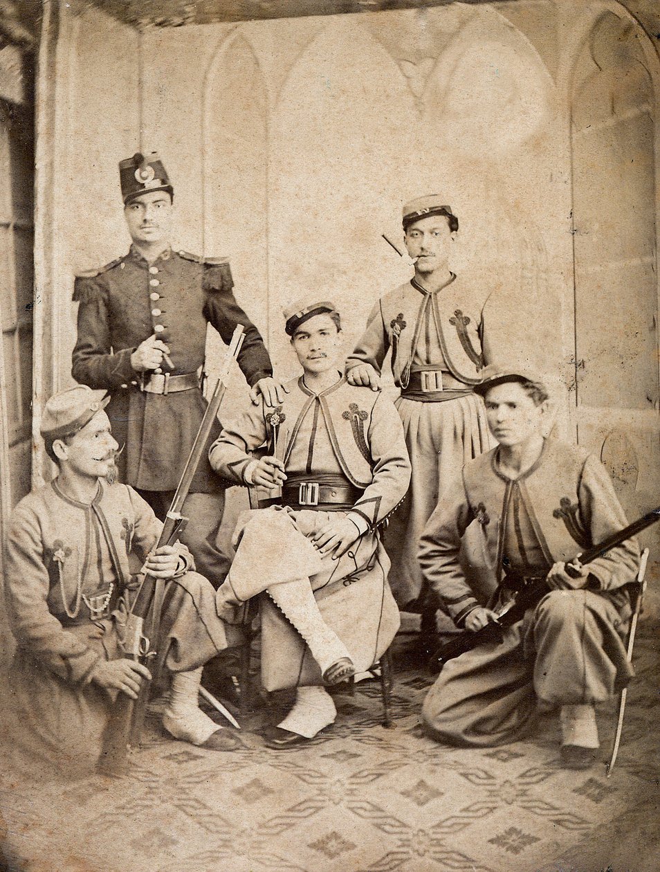 Pavelige Zouaves - Pavelige Zouaves - 1865 - av Unknown photographer