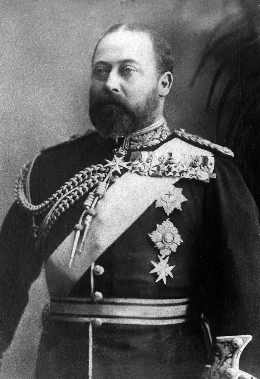 Portrett av Albert Edward, Prince of Wales, daværende konge av England av Storbritannia og Irland under navnet Edward VII (1841-1910). av Unknown photographer