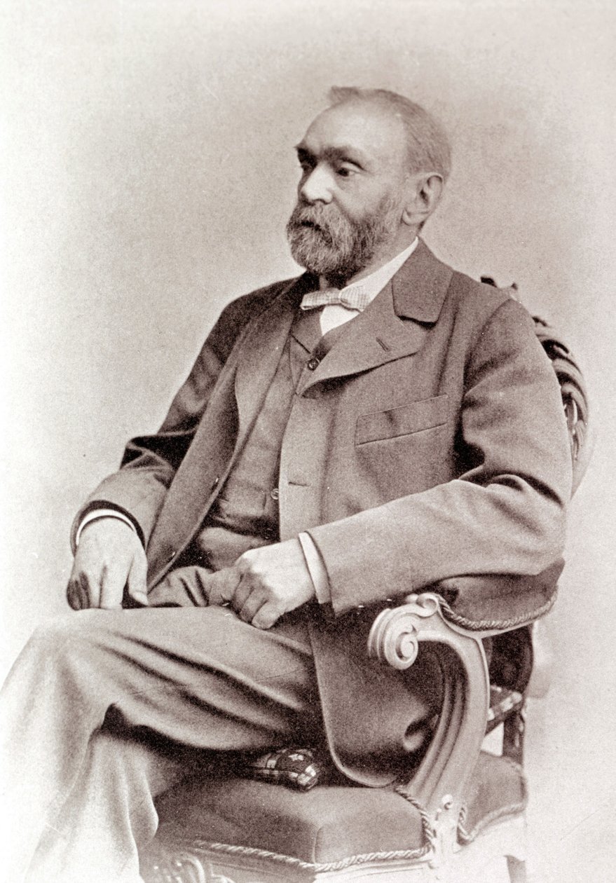 Portrett av Alfred Nobel. Fotografering. 1800-tallet. av Unknown photographer