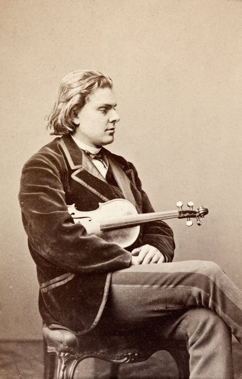 Portrett av August Wilhelmj, ca. 1860-tallet (s/hvitt-bilde) av Unknown photographer