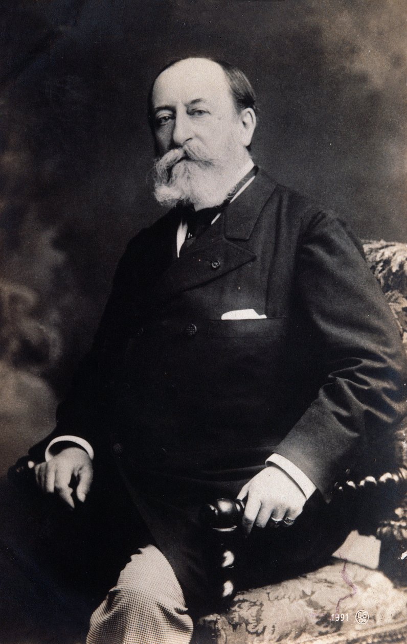 Portrett av Camille Saint Saens (s/hvitt bilde) av Unknown photographer