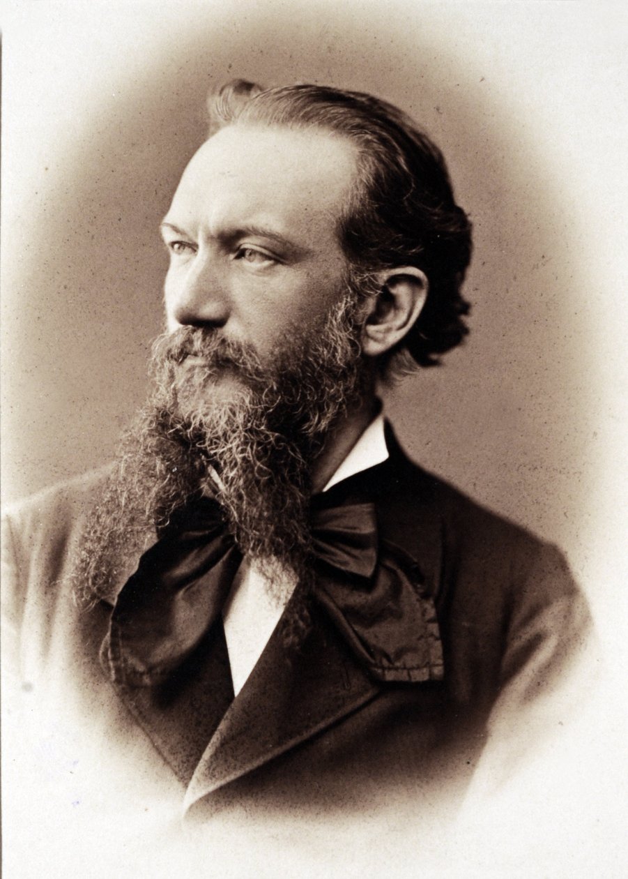 Portrett av Camillo Boito, italiensk forfatter og arkitekt (1836-1914). av Unknown photographer