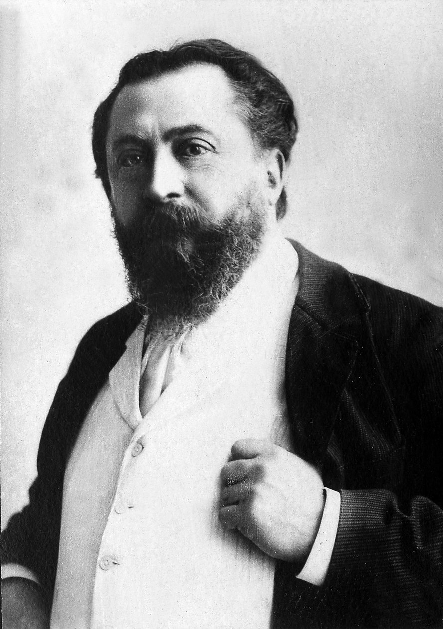 Portrett av Catulle Mendes (1841-1909), fransk poet. av Unknown photographer