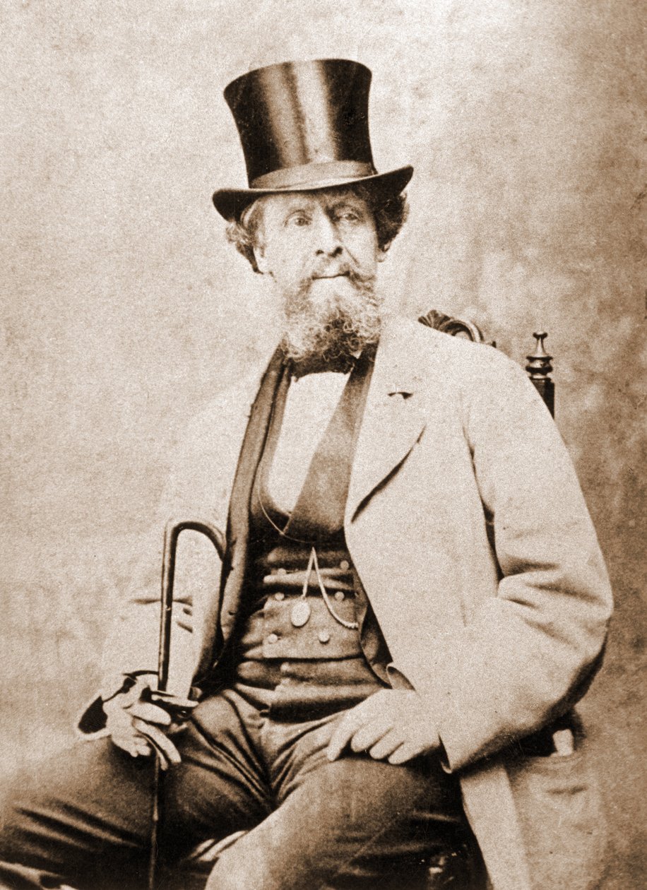Portrett av Charles Dickens (1812-1870), engelsk forfatter rundt 1855. av Unknown photographer