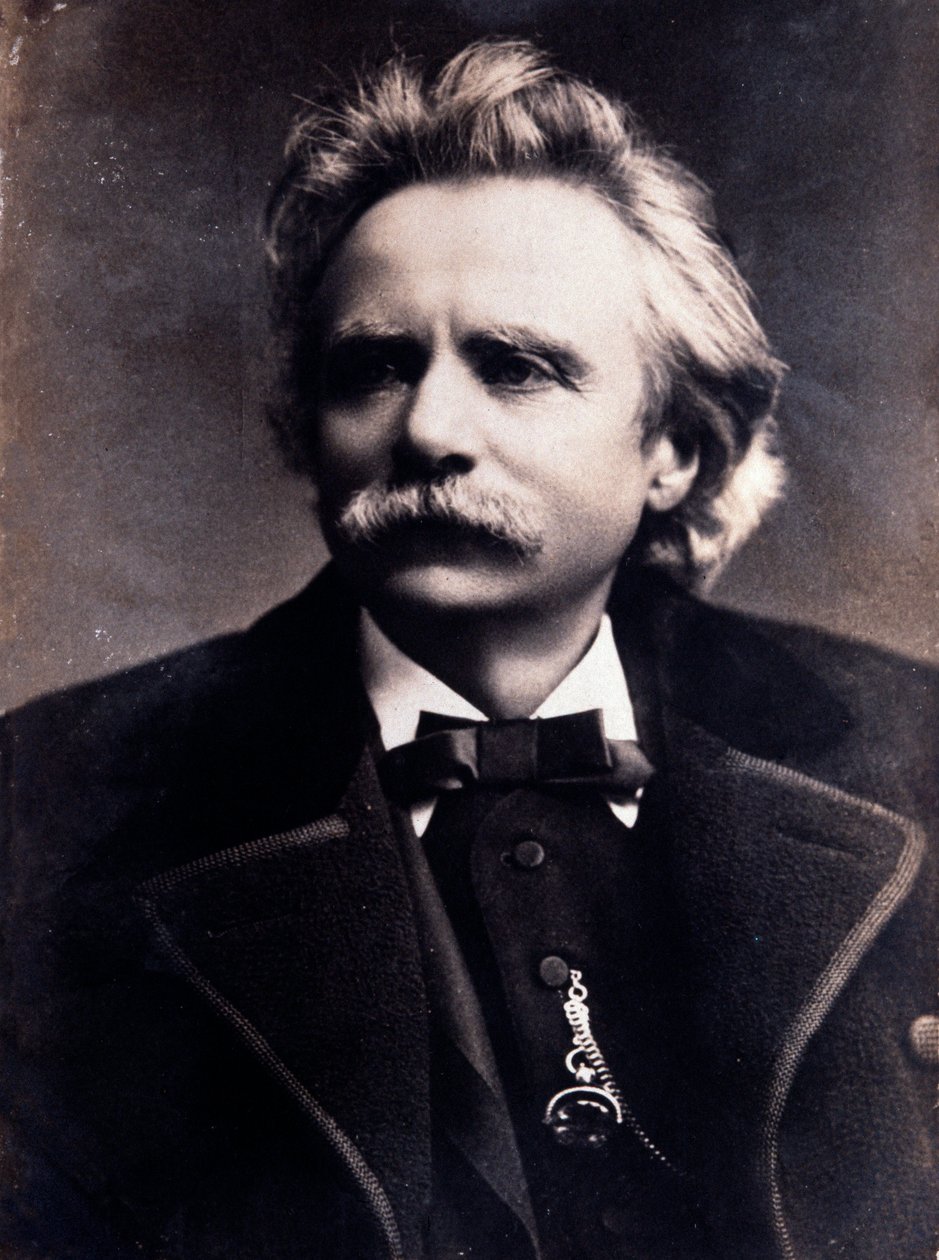 Portrett av Edvard Grieg (1843-1907) Norsk komponist Fotografi. 1800-tallet. Milano, Biblioteca del Conservatorio av Unknown photographer
