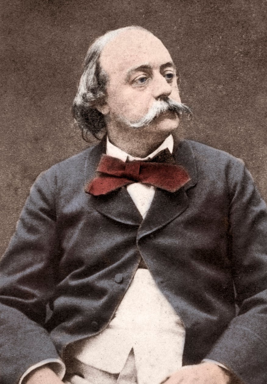 Portrett av den engelske forfatteren Gustave Flaubert (1821-1880) av Unknown photographer