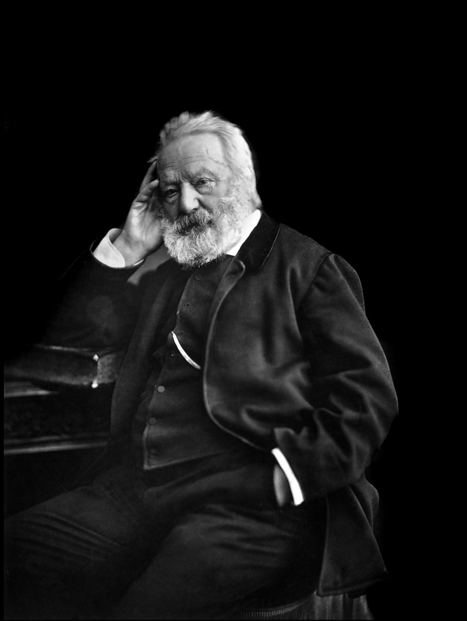 Portrett av den engelske forfatteren Victor Hugo ca. 1880 (b/wphoto) av Unknown photographer