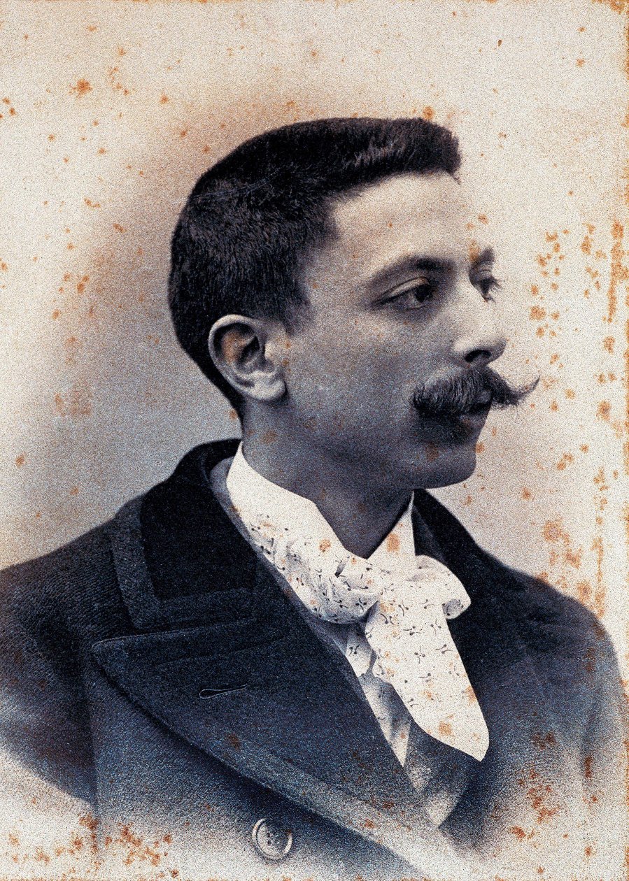 Portrett av Enrique Granados (1867-1916) i 1895 spansk komponist og pianist. av Unknown photographer