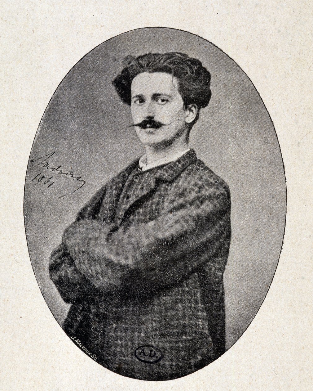 Portrett av Felicien Rops av Unknown photographer