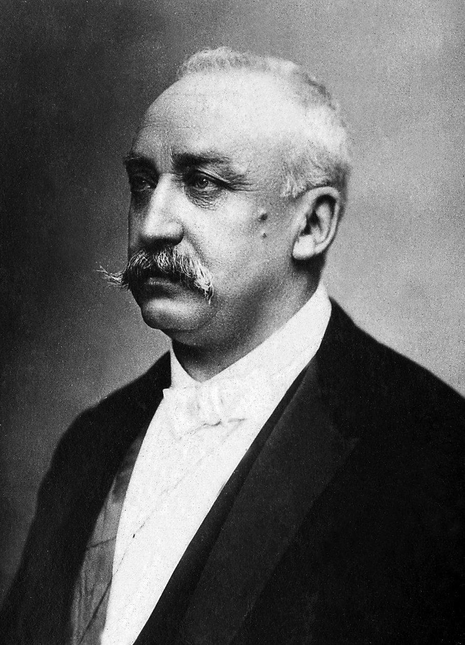 Portrett av Felix Faure (1841-1899), industrimann og politiker, moderat republikaner, han ble president i republikken fra 1895 til 1899. av Unknown photographer