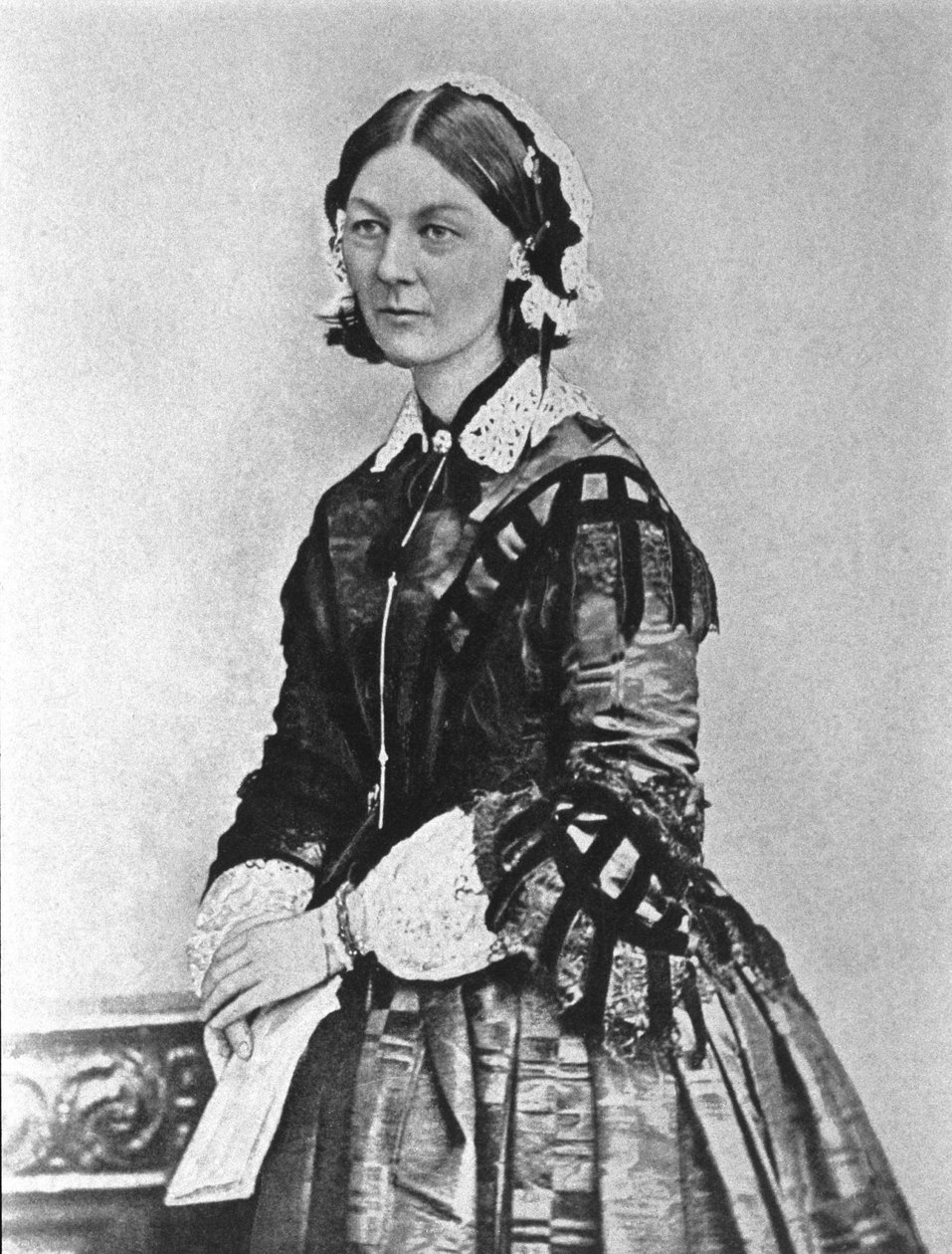 Portrett av Florence Nightingale (1820 - 1910). 1800-talls fotografi. av Unknown photographer