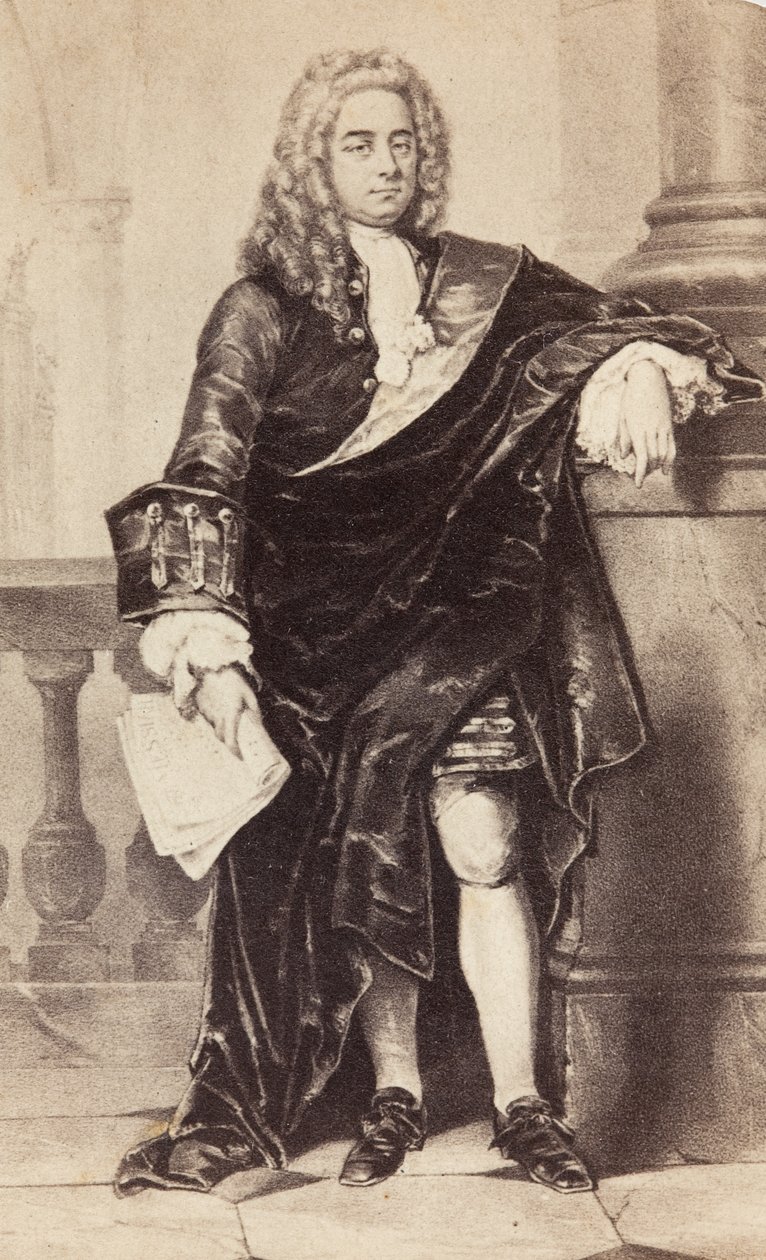 Portrett av George Frideric Handel, ca. 1860-tallet (trykk) av Unknown photographer