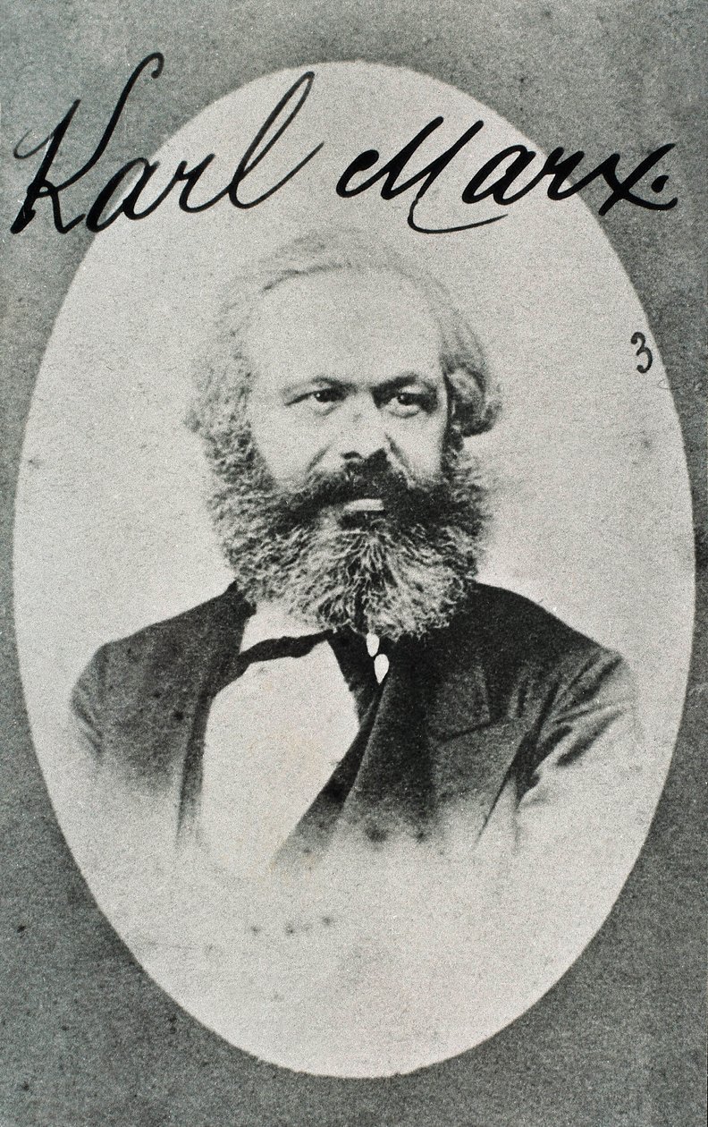 Portrett av den tyske filosofen og økonomen Karl Marx (1818-1883). Fotografi. Montreuil. Museum for levende historie. av Unknown photographer