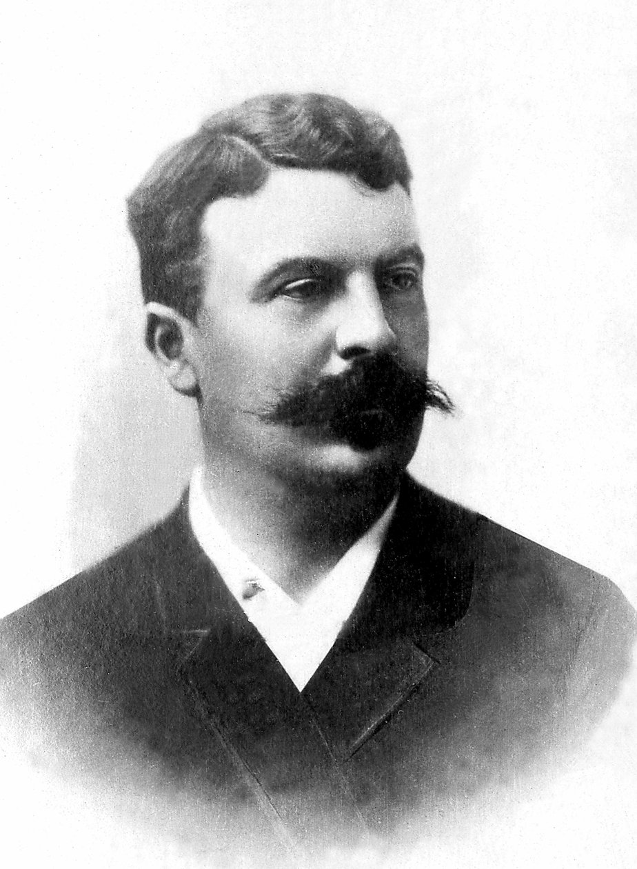 Portrett av Guy de Maupassant (1850-1893), fransk forfatter. av Unknown photographer