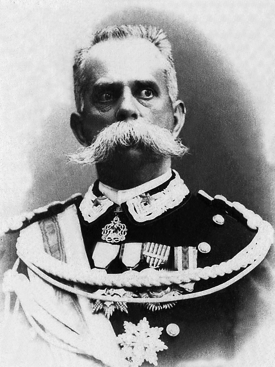 Portrett av Humbert I (1844-1900), konge av Italia fra 1878 til 1900, ble han myrdet av anarkisten Bresci. av Unknown photographer