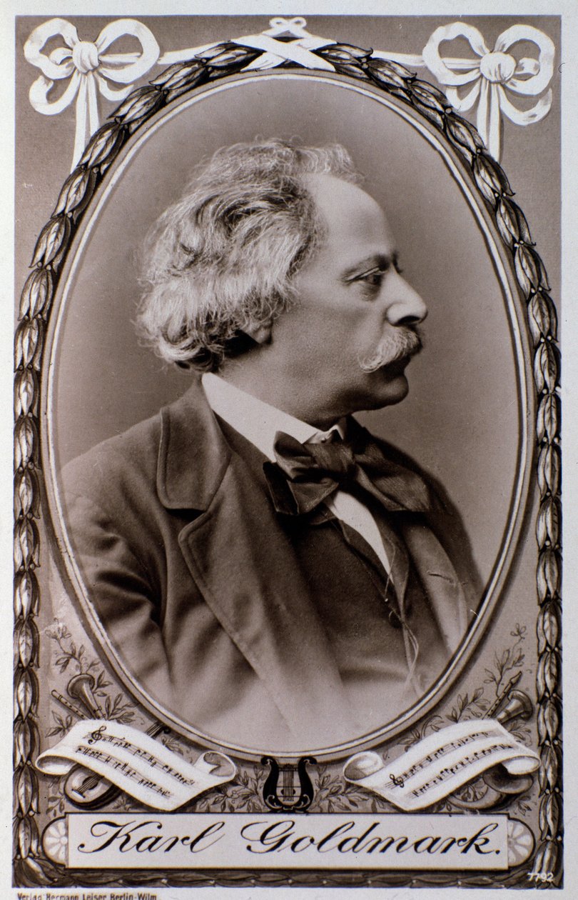 Portrett av Karoly Goldmark (eller Karl) (1830-1915) ungarsk komponist Fotografi. 1800-tallet. Bologna, civico Museo Museo av Unknown photographer