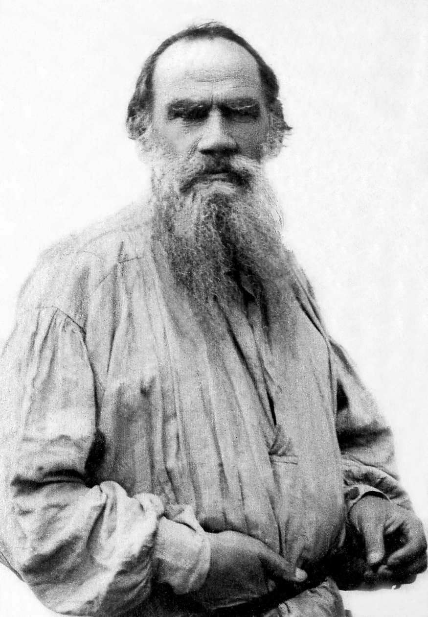 Portrett av Leo Tolstoj (1828-1910), russisk forfatter. av Unknown photographer