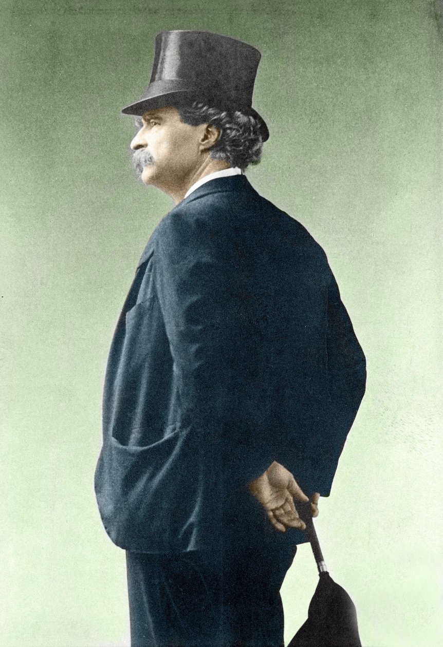 Portrett av Mark Twain (1835-1910) av Unknown photographer