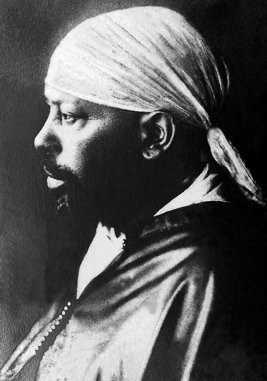 Portrett av Menelik II (1844-1913), keiser av Etiopia (1889-1913). av Unknown photographer