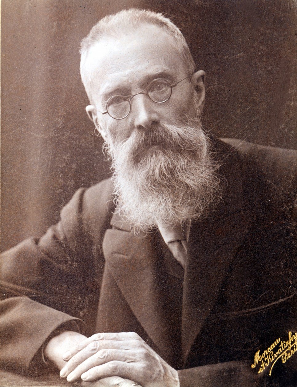 Portrett av Nicholas (Nikolai) Rimsky Korsakov (Rimsky-Korsakov) (1844-1908)), russisk komponist. 1800-talls fotografi. av Unknown photographer