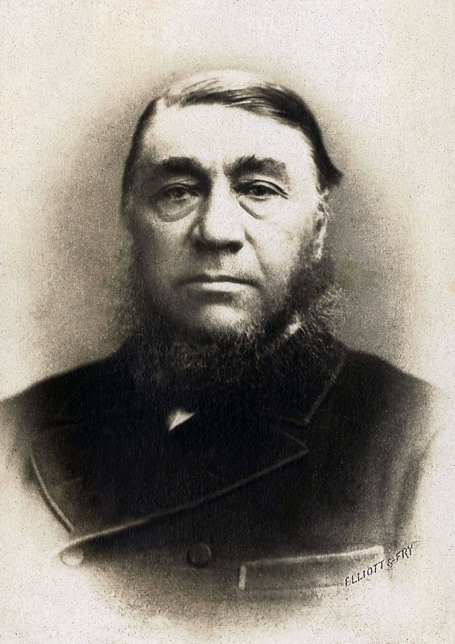 Portrett av Paul Kruger (1825-1904), tidligere president i Transvaal-republikken i Sør-Afrika. av Unknown photographer