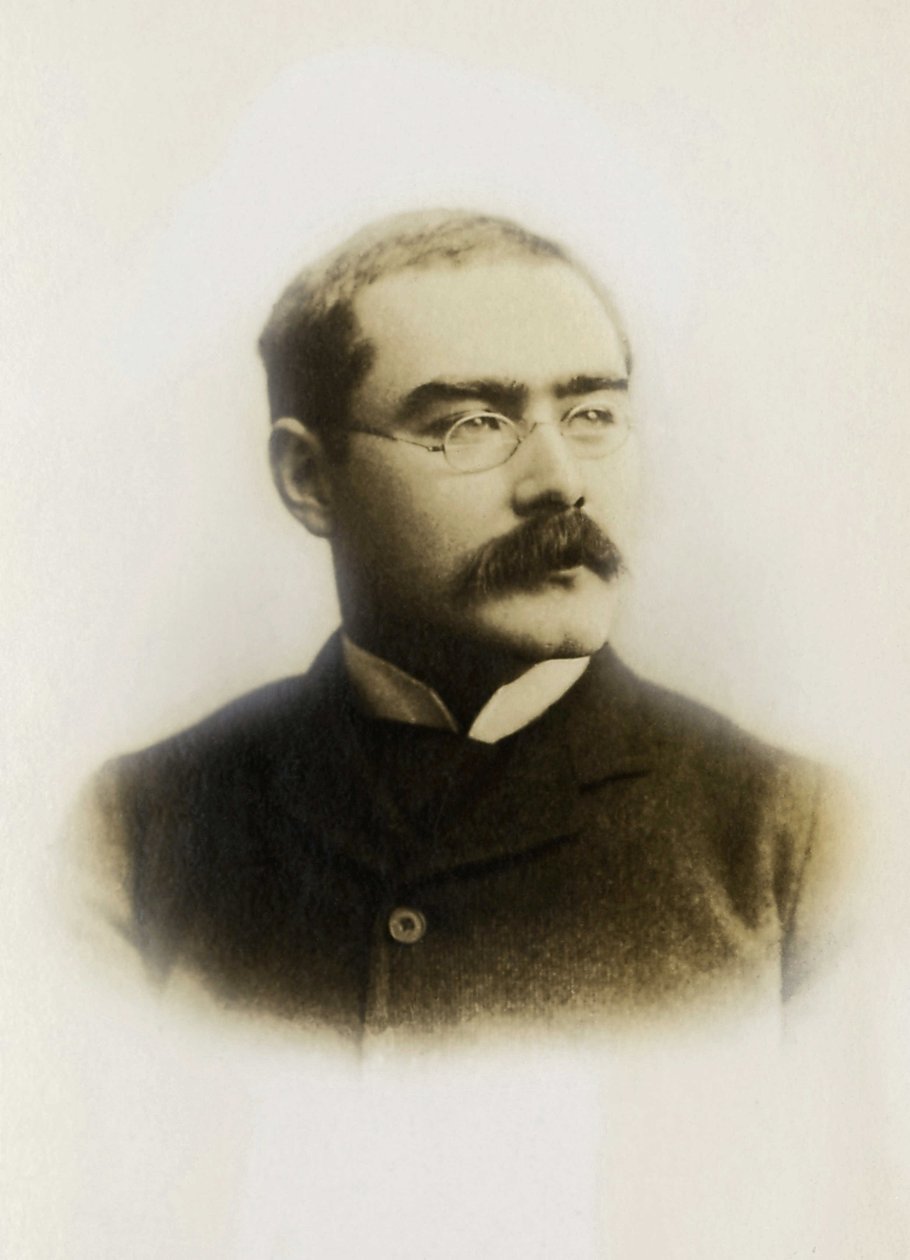 Portrett av Rudyard Kipling (1865-1936), engelsk forfatter. av Unknown photographer