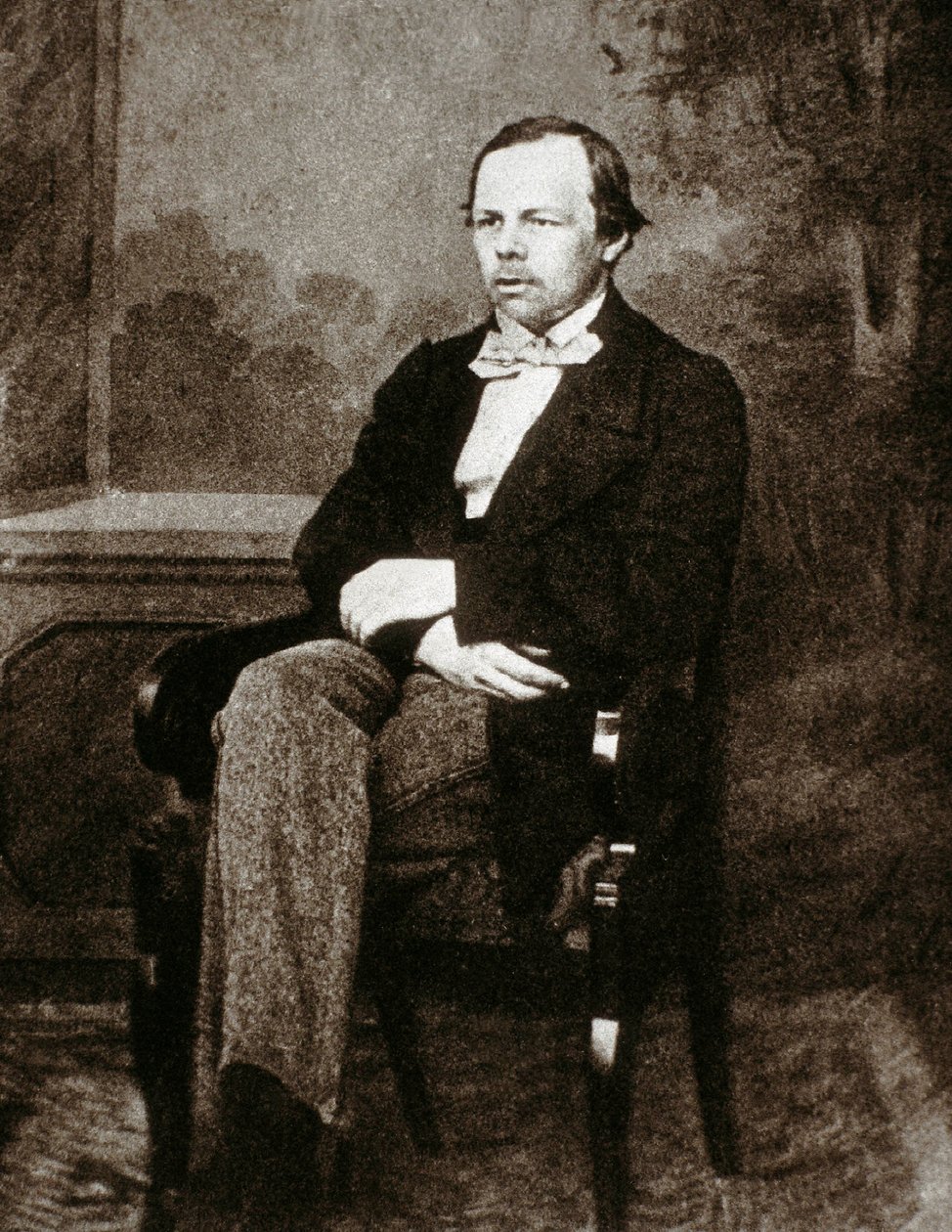 Portrett av den russiske forfatteren Fjodor Dostojevskij (Dostojevskij eller Dostojevskij) (1821-1881). Foto fra 1800-tallet. av Unknown photographer