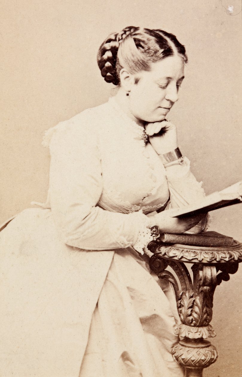 Portrett av Therese Tietjens, ca. 1860-tallet (s/hvitt-bilde) av Unknown photographer