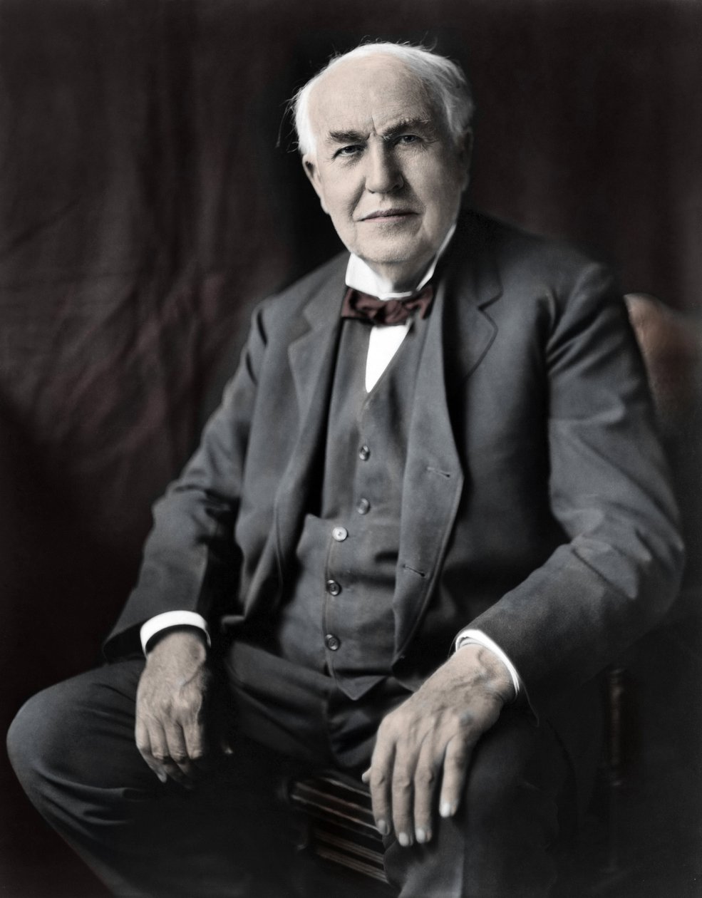 Portrett av Thomas Edison (1847–1931), amerikansk fysiker. av Unknown photographer