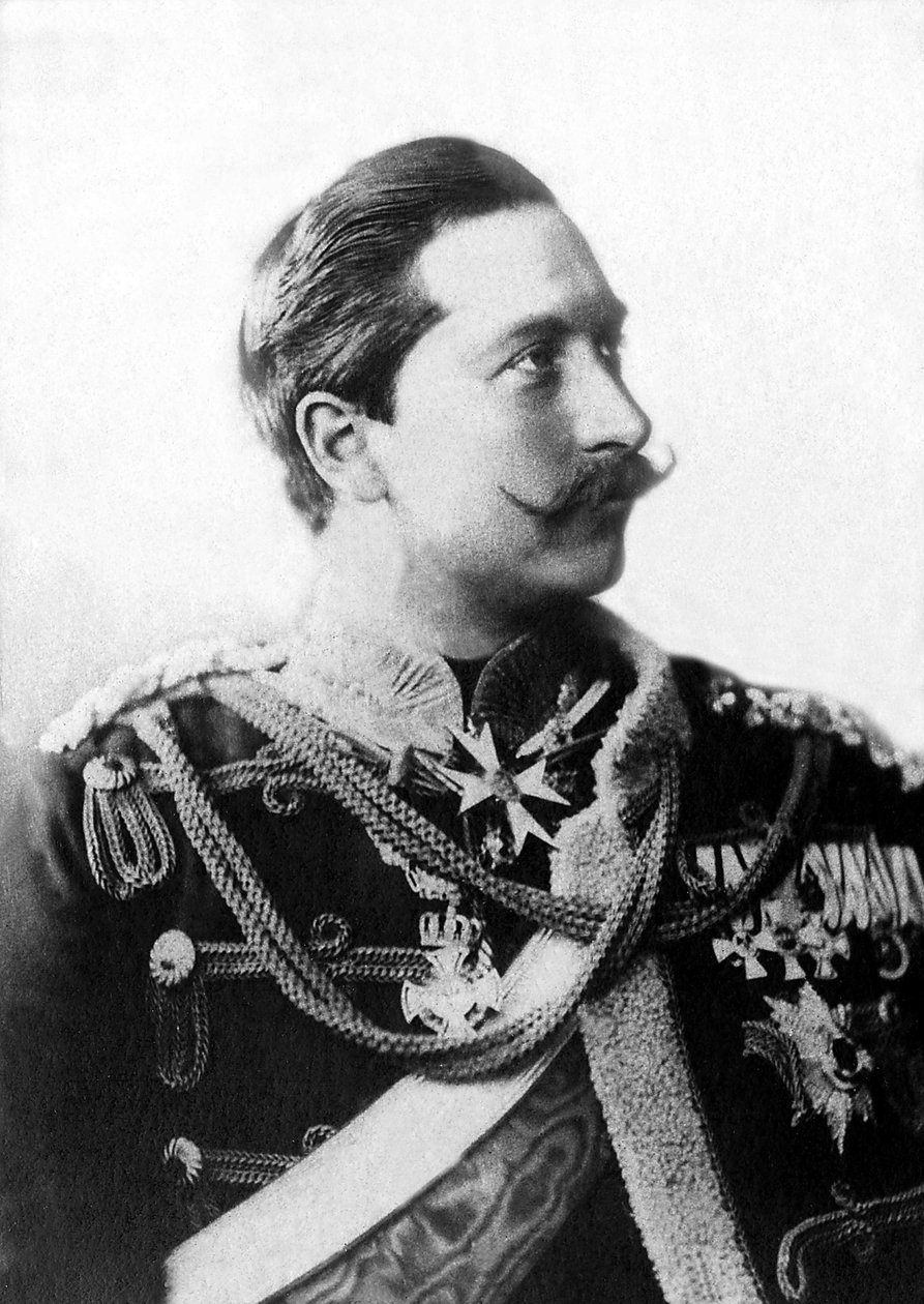 Portrett av Vilhelm II (1859-1941), siste keiser av Tyskland og siste konge av Preussen fra 1888 til 1918. av Unknown photographer