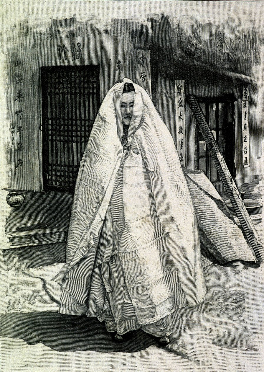 Portrett av en koreansk dame på slutten av 1800-tallet. av Unknown photographer