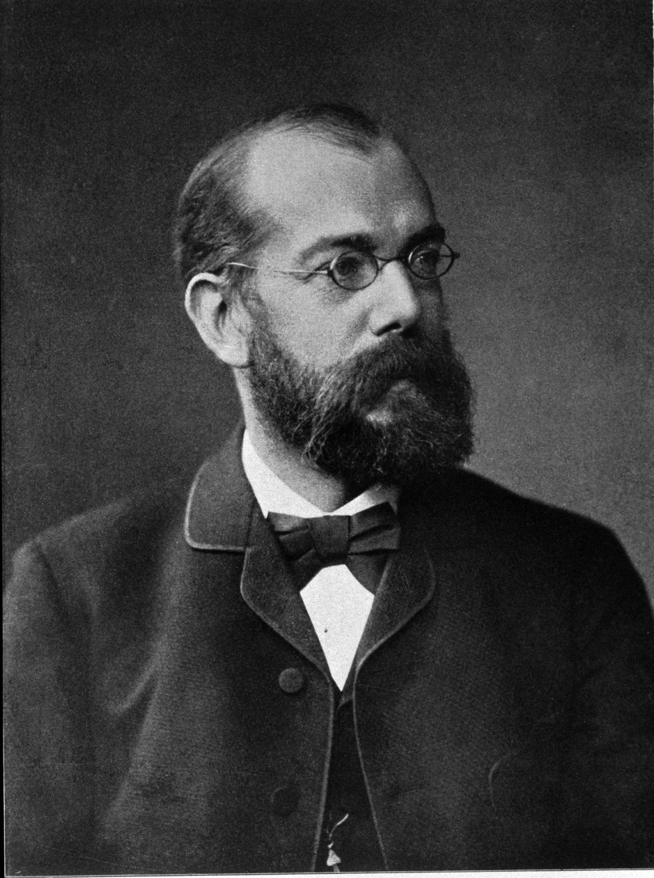 Portrett av den tyske legen Robert Koch (1843-1910). av Unknown photographer