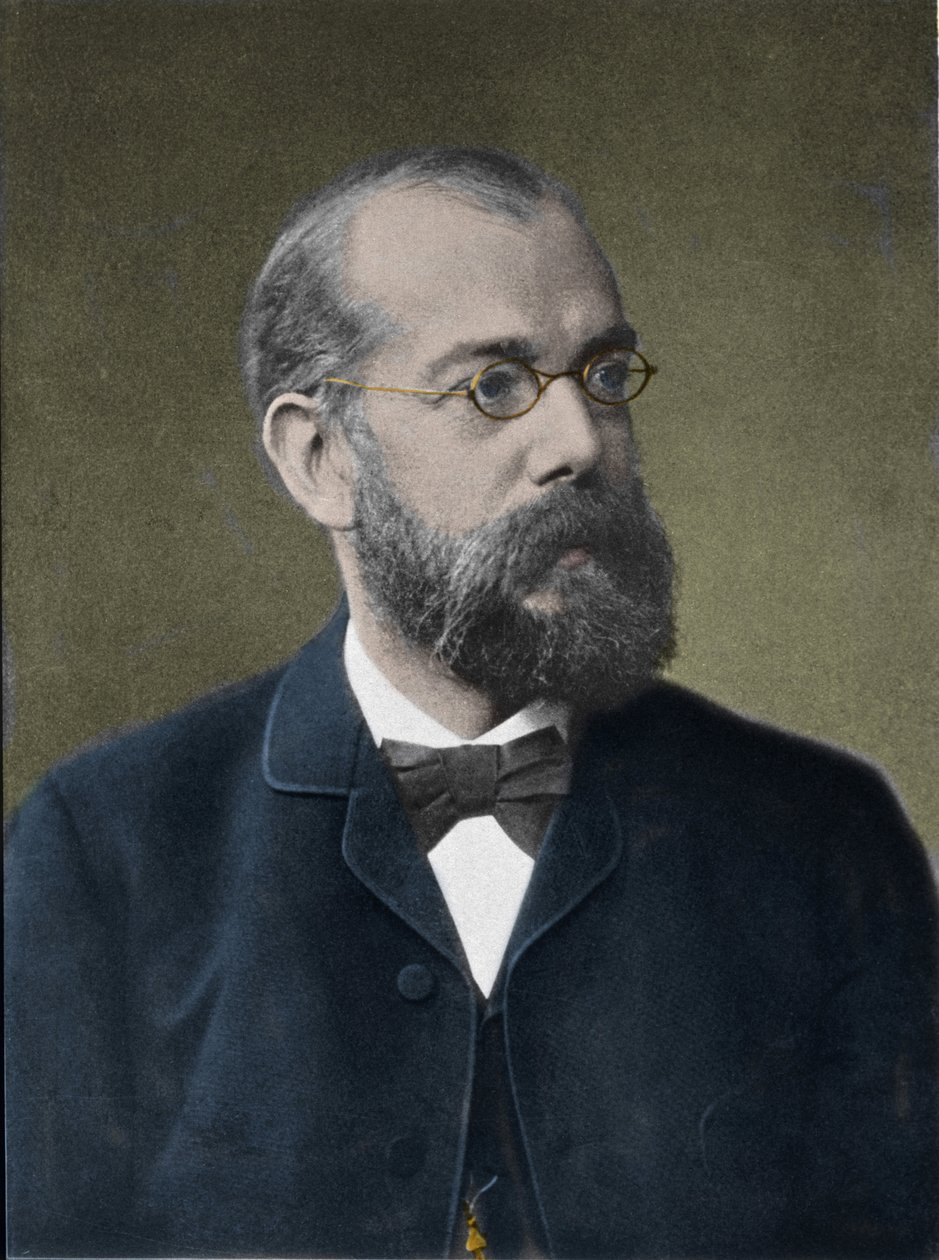 Portrett av den tyske legen Robert Koch (1843-1910). av Unknown photographer