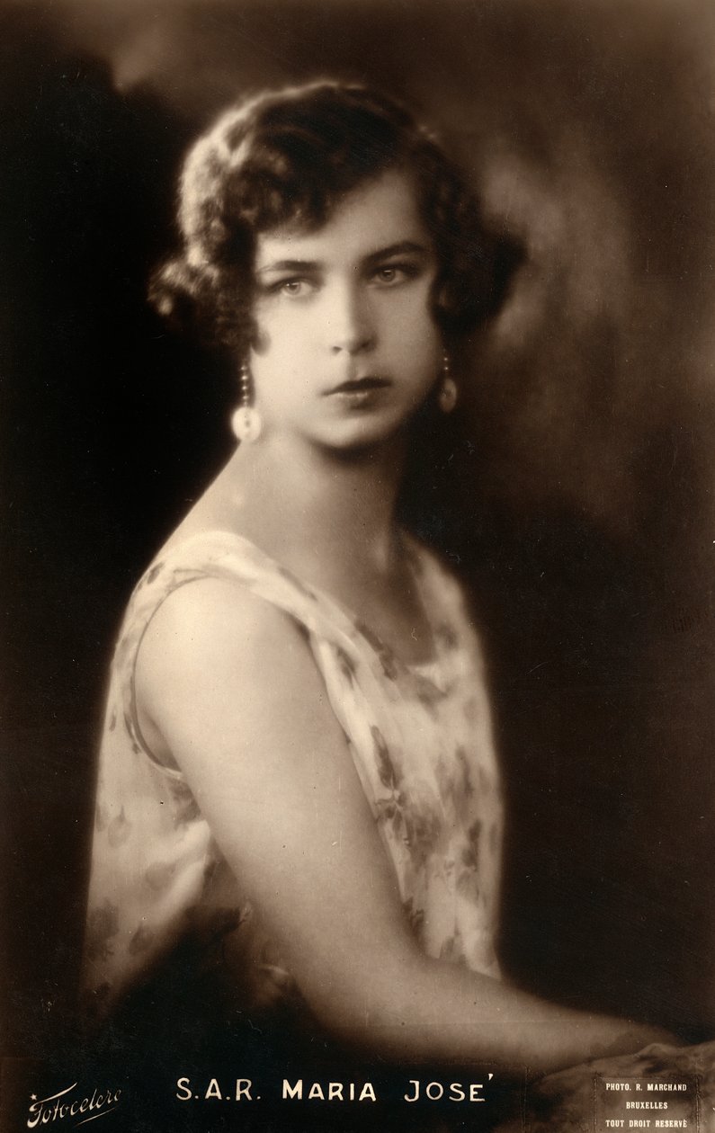 Prinsesse Maria Jose (1906-2001) av Unknown photographer