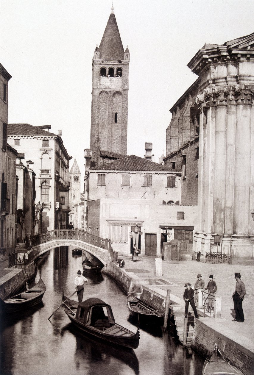 San Giovanni e Paolo-distriktet i Venezia - fotografering, slutten av 1800-tallet av Unknown photographer