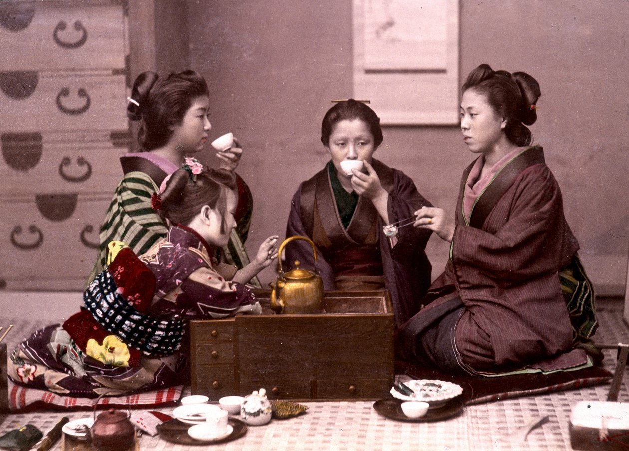 Te hjemme, Japan, slutten av 1800-tallet - Foreign Missions Archive av Unknown photographer