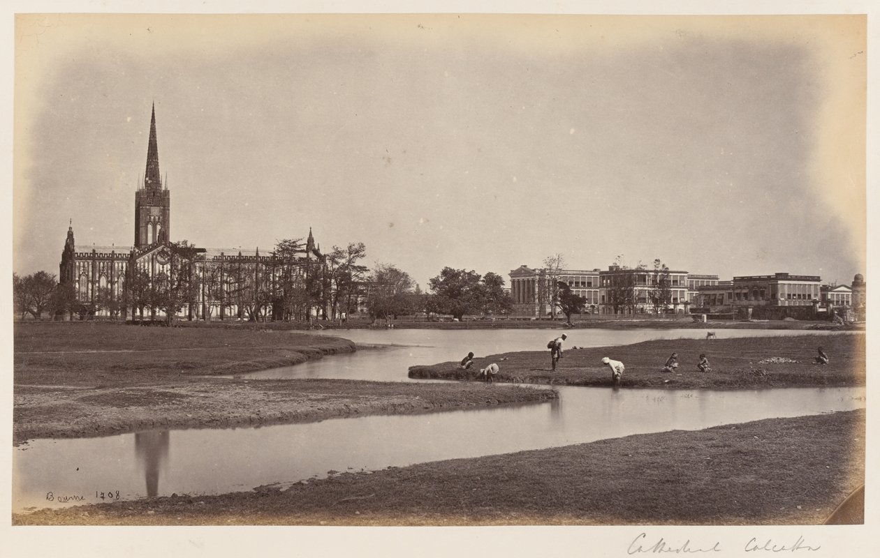 "Katedralen og biskopens palass Calcutta" av Unknown photographer