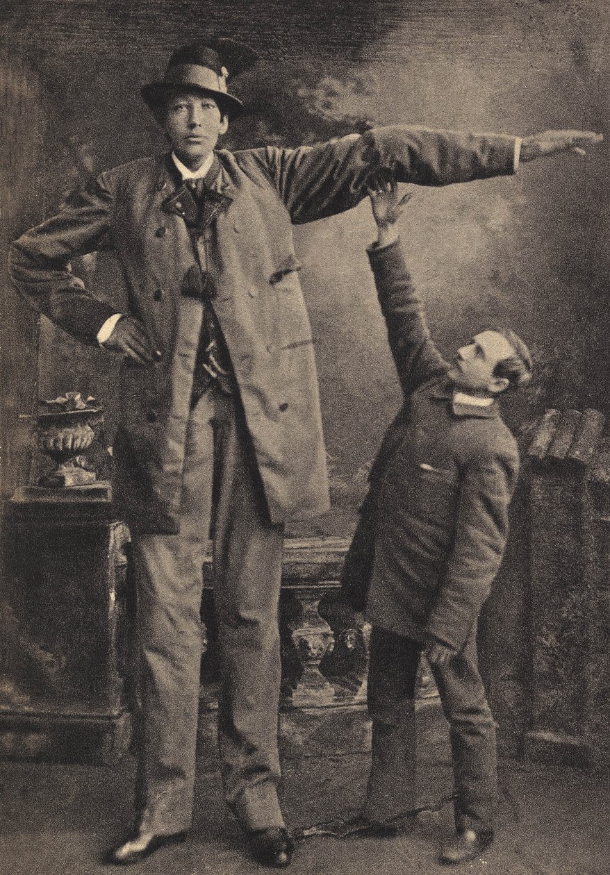 Monstrene, kjempen. Fotografi, sent på 1800-tallet, Paris. av Unknown photographer