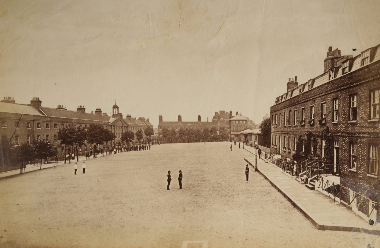 The Royal Marine Barracks i Chatham, Kent, Storbritannia, slutten av 1800-tallet (s/hv-bilde) av Unknown photographer