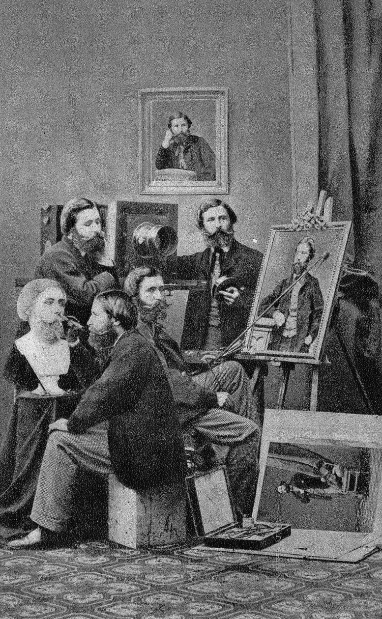 Kunstneren skulptøren, maleren og fotografen. Fotografi, sent på 1800-tallet, Paris. Coll. Selva. av Unknown photographer