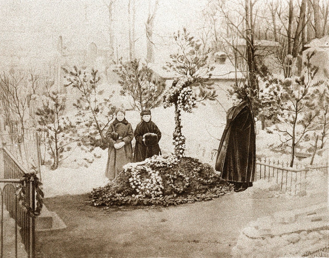 Familien til den russiske forfatteren Fjodor Dostojevskij (Dostojevskij eller Dostojevskij av Unknown photographer