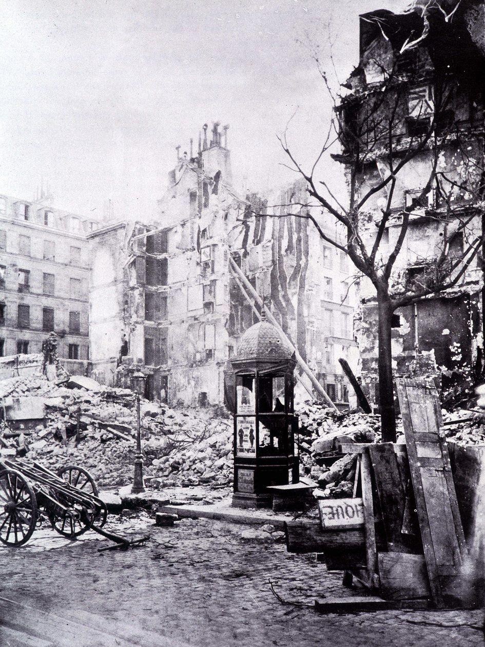 De store verkene i Paris: hjørnet av Rue Royal og Rue du Fbg St Antoine av Unknown photographer