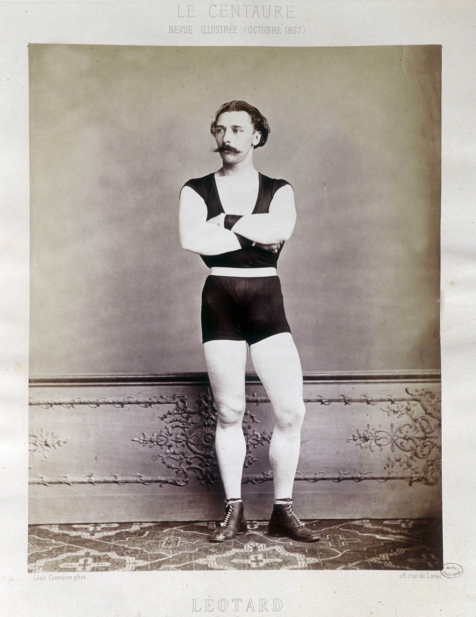 Gymnasten Jules Leotard - i "" the Centaure"" fra oktober 1867, byen Paris. av Unknown photographer