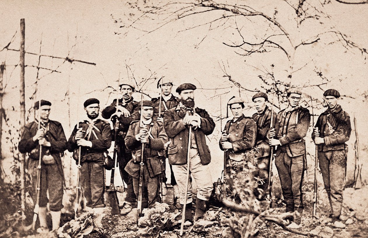 Third Carlist War (1872-1876): Santa Cruz-kuren og dens vakt. Fotografi Spania, San Sebastian, San Telmo kommunale museum. av Unknown photographer