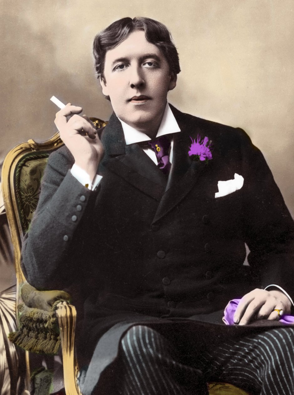 portrait of Oscar Wilde. 19th century photograph av Unknown photographer